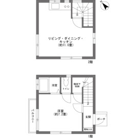 1DK {building type} in Kitayama(sonota) - Chino-shi Floorplan