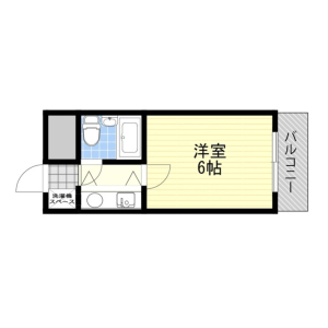 1K Mansion in Nishiawaji - Osaka-shi Higashiyodogawa-ku Floorplan