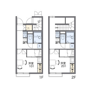 1K Apartment in Meguritacho - Higashimurayama-shi Floorplan