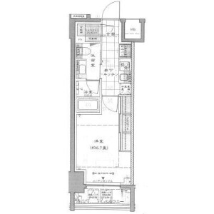 1K Mansion in Shimbashi - Minato-ku Floorplan