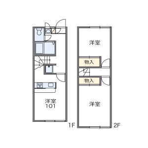 2DK Apartment in Kagoharaminami - Kumagaya-shi Floorplan