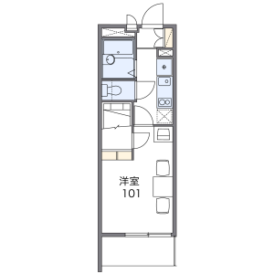 1K Mansion in Kamiokubo - Saitama-shi Sakura-ku Floorplan