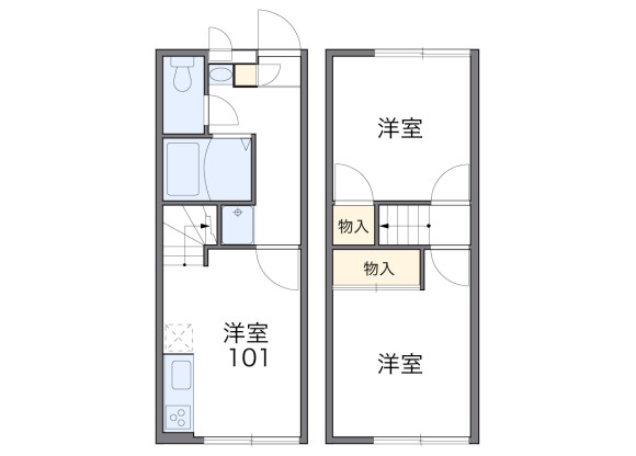 2DK Apartment to Rent in Yokohama-shi Izumi-ku Floorplan