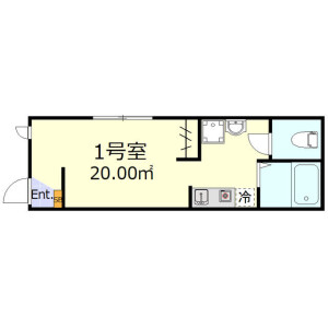 1K Apartment in Kishiya - Yokohama-shi Tsurumi-ku Floorplan