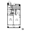 1LDK Apartment to Rent in Shinjuku-ku Floorplan