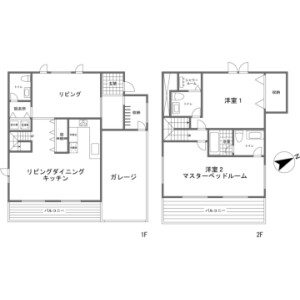 2LDK {building type} in Kabayama - Abuta-gun Kutchan-cho Floorplan