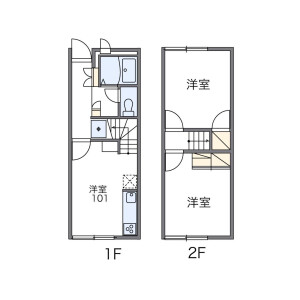 2DK Apartment in Amanumashinden - Kawagoe-shi Floorplan