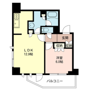 1LDK Mansion in Kitashinjuku - Shinjuku-ku Floorplan
