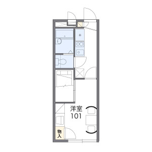 1K Apartment in Nishitachibanacho - Amagasaki-shi Floorplan