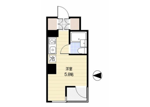 1R Apartment to Rent in Kokubunji-shi Floorplan