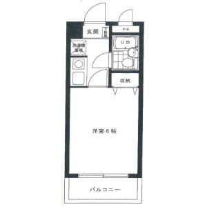 1K Mansion in Hisamoto - Kawasaki-shi Takatsu-ku Floorplan