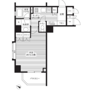 1K Mansion in Yoyogi - Shibuya-ku Floorplan