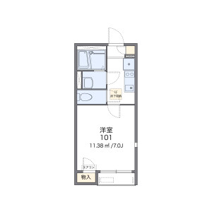 1K Apartment in Fujimi - Fukuoka-shi Nishi-ku Floorplan