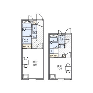1K 아파트 in Mihashi - Saitama-shi Omiya-ku Floorplan