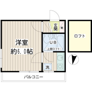 1R Apartment in Shitte - Yokohama-shi Tsurumi-ku Floorplan