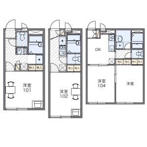 2DK Apartment in Kagoikedori - Kobe-shi Chuo-ku Floorplan