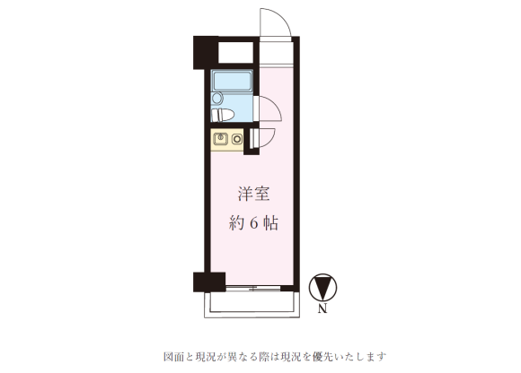 1R Apartment to Buy in Taito-ku Floorplan