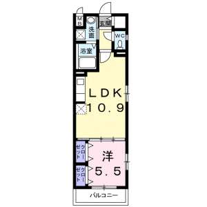 1LDK Mansion in Mishuku - Setagaya-ku Floorplan