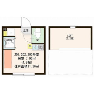 1R Apartment in Nishioi - Shinagawa-ku Floorplan