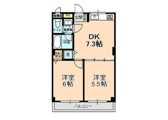2DK Apartment to Buy in Matsudo-shi Floorplan
