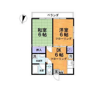 2DK Apartment in Minamimizumoto - Katsushika-ku Floorplan