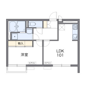 1LDK Apartment in Oka - Matsubara-shi Floorplan