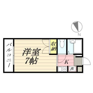 1K 아파트 in Kitakoiwa - Edogawa-ku Floorplan