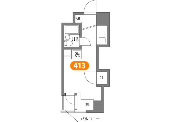 1R Apartment to Rent in Hachioji-shi Floorplan