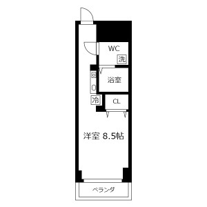 1K Mansion in Tsujido - Fujisawa-shi Floorplan