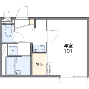 1K Apartment in Kiyanocho - Kyoto-shi Kamigyo-ku Floorplan