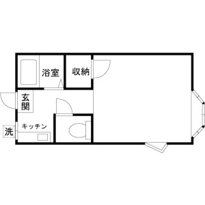 武藏野市境南町-1K公寓 房間格局