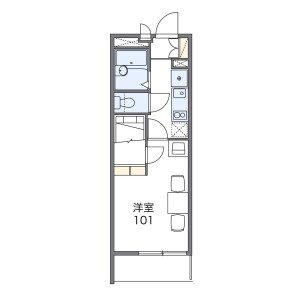 1K Mansion in Nishiumakoshi - Niigata-shi Chuo-ku Floorplan