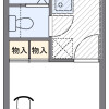 神户市北区出租中的1K公寓 房屋布局