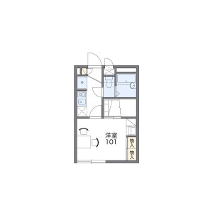 1K Apartment in Yamasaka - Osaka-shi Higashisumiyoshi-ku Floorplan