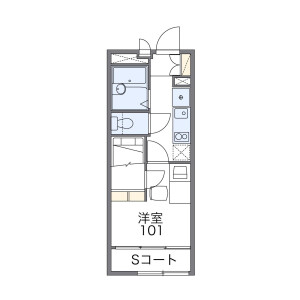1K Apartment in Tendai - Chiba-shi Inage-ku Floorplan