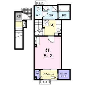 1K Apartment in Oiwakecho - Hachioji-shi Floorplan