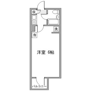 1R Mansion in Minamisaiwaicho - Kawasaki-shi Saiwai-ku Floorplan