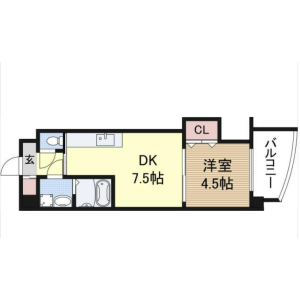 1LDK Mansion in Kikawahigashi - Osaka-shi Yodogawa-ku Floorplan