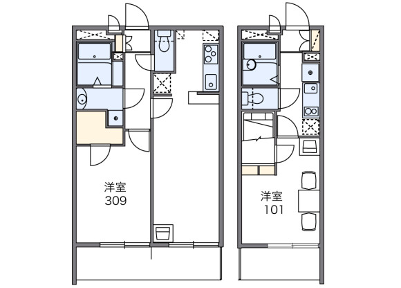 1K Apartment to Rent in Tama-shi Floorplan