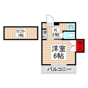 1K Apartment in Mihara - Asaka-shi Floorplan