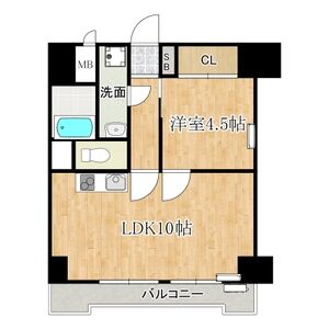 1LDK Mansion in Nishimiyahara - Osaka-shi Yodogawa-ku Floorplan