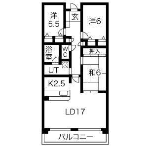 3LDK Mansion in Nishikammuri - Takatsuki-shi Floorplan
