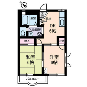 2DK Apartment in Nobitome - Niiza-shi Floorplan