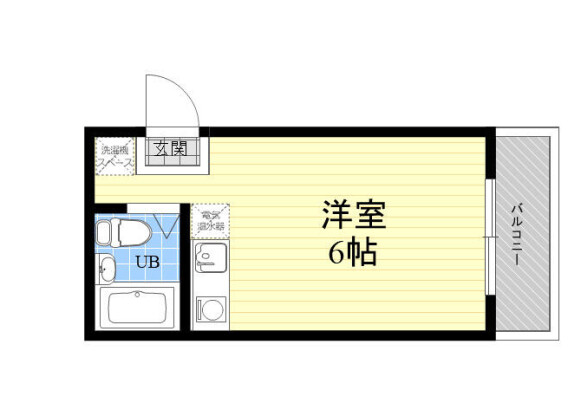 1R Apartment to Rent in Nakano-ku Floorplan