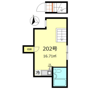 1R Apartment in Haneda - Ota-ku Floorplan