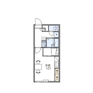 1K Apartment in Kaminopporo 1-jo - Sapporo-shi Atsubetsu-ku Floorplan