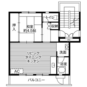 1LDK Mansion in Ohiramachi tomida - Tochigi-shi Floorplan