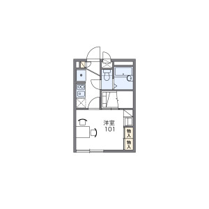 1K Apartment in Kogasaka - Machida-shi Floorplan