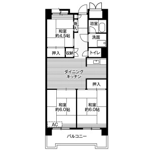 3DK Mansion in Yashio - Shinagawa-ku Floorplan