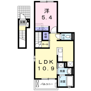1LDK Apartment in Minamikasai - Edogawa-ku Floorplan